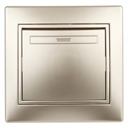 Выключатель ЭРА Intro Plano 1-101-04, одноклавишный, встраиваемый, шампань 53966