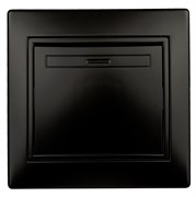 Выключатель ЭРА Intro Plano 1-101-05, одноклавишный, встраиваемый, антрацит 65094