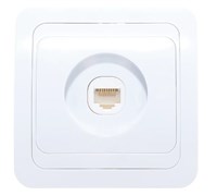 Розетка компьютерная UNIVersal Валери В0035, одноместная, встраиваемая, RJ-45, белый 7634