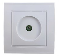 Розетка телевизионная UNIVersal Бриллиант, одноместная, встраиваемая, белый, оконечная 21749