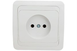 Розетка IN HOME Classico 2022, одноместная, встраиваемая, белая, без заземления 48333