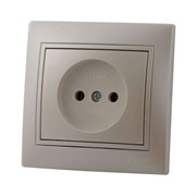 Розетка LEZARD MIRA 701-3030-121, одноместная, встраиваемая, жемчужно-белая, без заземления 18741