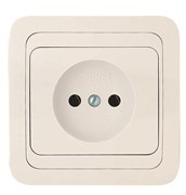 Розетка MAKEL Mimoza 12002, одноместная, встраиваемая, белая, без заземления 25584