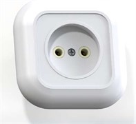 Розетка КУНЦЕВО-ЭЛЕКТРО Валентина РА10-153, одноместная, встраиваемая, белая, без заземления 22750