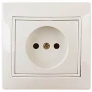 Розетка ЭРА Intro Plano 1-201-02, одноместная, встраиваемая, слоновая кость, без заземления 49861