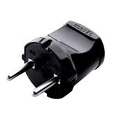 Вилка прямая MAKEL 10051, 6А, 250В, IP20, без заземления, черная 64349