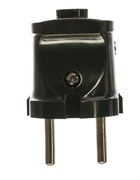 Вилка прямая ЭРА Vx1-B Б0039671, 10А, 220В, IP20, без заземления, черная 65751