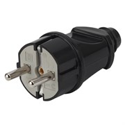 Вилка прямая ЭРА Vx2-В Б0039674, 16А, 220-230В, IP20, с заземлением, черная 65771