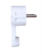 Вилка угловая Ecola AEPL1WEAY, 16А, 250В, IP20, с заземлением, плоская (за шкаф), белая 65749