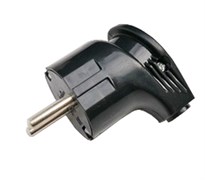 Вилка угловая IN HOME 4210, 16A, 220-230В, IP20, с заземлением, черная 62898