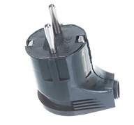 Вилка угловая UNIVersal А0105, 16А, 250В, IP20, с заземлением, черная 15388