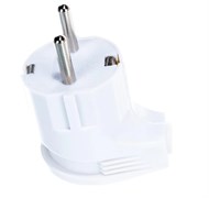 Вилка угловая UNIVersal А105, 16А, 250В, IP20, с заземлением, белая 20744