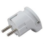 Вилка угловая ЭРА Vx3-W Б0039678, 16А, 220-230В, IP20, с заземлением, белая 65753