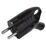 Вилка угловая ЭРА Vx4-В Б0039677, 16А, 220-230В, IP20, с заземлением, с кольцом, черная 65756