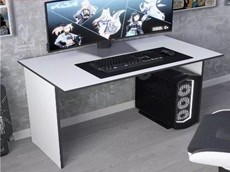 Стол письменный 1075x550x750мм, белый, черная кромка 90917