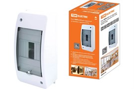 Щит распределительный для открытой проводки TDM SQ0907-0004 КМПн 2/4, на 4 модуля, с крышкой 5641