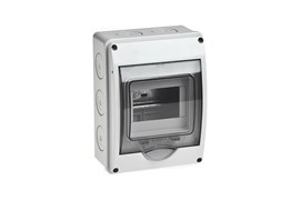 Щит распределительный для открытой проводки РУВИНИЛ Тусо 69005, на 5 модулей, с крышкой 37237