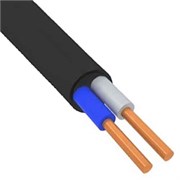 Кабель ВВГ, двухжильный, сечение 2х1.5мм2, черный, силовой, на метраж 7705