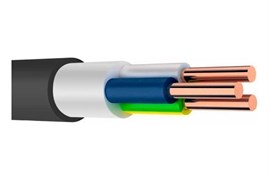 Кабель ВВГ, трехжильный, сечение 3х1.5мм2, черный, силовой, на метраж 9830