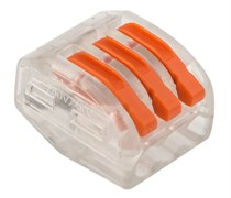 Клемма 3-проводная REXANT 07-5253-1 СМК 222-413, 0.08/2.5x4мм2, без пасты, соединительная 74911