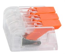 Клемма 3-проводная REXANT 7-5207 СМК 221-413, 0.14x4мм2, без пасты, соединительная 79266