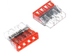 Клемма 4-проводная WAGO 2273-244, 0.5-2.5мм2, с пастой, для распределительной коробки 27156