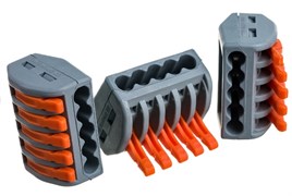 Клемма 5-проводная REXANT 07-5255-4 СМК 222-415, 0.08/2.5x4мм2, без пасты, соединительная 74914