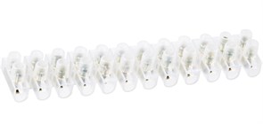 Колодка клеммная Navigator 71003 NTB-UPE-S12-10/WH, 2.5-10мм2, 12 групп, 10А, полиэтилен, белый 48202