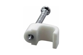 Скоба 10х5-7мм, для крепления кабеля, прямоугольная, с гвоздем, 50шт в упаковке 10463