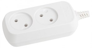 Колодка для удлинителя ЭРА KX-2 Б0028330, двухместная, 10А, 220В, IP20, 2200Вт, без заземления, под пайку, АБС-пластик, белая 60261