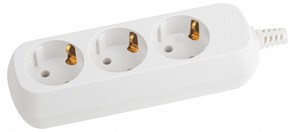Колодка для удлинителя Эра КХ-3е, трехместная, 16A, 220-230В, IP20, 3500Вт, с заземлением, белая 60325