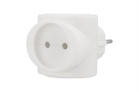 Разветвитель/тройник REXANT 11-1064, трехместный, без заземления, т-образный, белый 58590