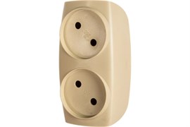 Разветвитель/тройник ЭРА SP-2-I Б0017017, двухместный, без заземления, плоский, слоновая кость 65261