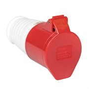 Розетка кабельная EKF ps-214-16-380 PROxima 3Р+Е, 380В, переносная, одноместная, с заземлением, с заглушкой 4825