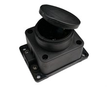 Розетка кабельная IN HOME ASD 9321 2P+PE, 220В, переносная, одноместная, с заземлением, с заглушкой, каучук, черная 62429