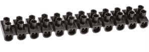 Колодка клеммная Navigator 71013 NTB-UPP-S12-10/BL, 2.5х10мм2, 12 пар, 10А, полиэтилен, черный 50393