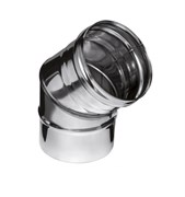 Колено дымохода диаметр 120мм, 135 градусов, нержавеющая сталь (AISI 430/0.5мм) 91249