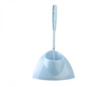 Ерш для туалета IDEA М5012 Блеск Уголок, напольный, пластиковый, с подставкой, голубой мрамор 90192