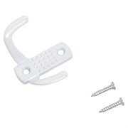 Крючок 2-рожковый СТАНДАРТ 212 В WW, матовый белый 87187