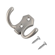 Крючок 2-рожковый СТАНДАРТ 306 В  SN, матовый никель 89419