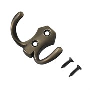 Крючок 2-рожковый СТАНДАРТ 306 В АВ, старая бронза 87188