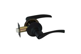 Ручка-защелка НОРА-М  ISPARUS ЗВ2-03, с фиксатором, с ключом, матовый черный 89725