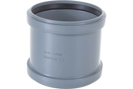 Муфта ремонтная для внутренней канализации, 110мм, двухраструбная, полипропиленовая, серая 201