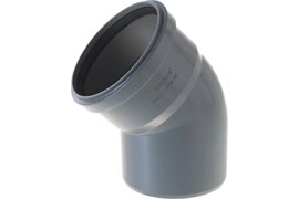 Отвод для внутренней канализации, 110мм, 45 градусов, полипропиленовый, серый 197