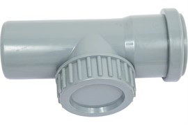 Ревизия для внутренней канализации,  50мм, полипропиленовая, серая 12