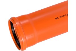 Труба для наружной канализации, диаметр 160мм, длина 0.5м, толщина стенки 3.4мм, полипропиленовая, оранжевая 60316