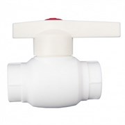 Кран шаровый PPRC 20мм, MeerPlast, полипропилен, белый 70726