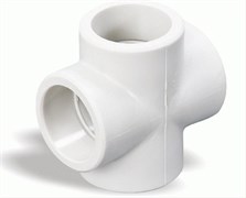 Крестовина PPRC 25мм, Политэк, полипропиленовая, белая 19102