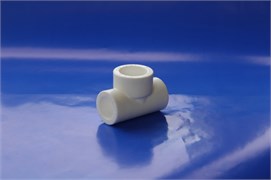 Тройник проходной PPRC 25/20/20мм, Политэк, полипропиленовый, белый 19132