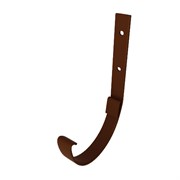 Кронштейн желоба водосточного, диаметр 200мм, оцинкованная сталь с покрытием, RAL 8017 коричневый 39311